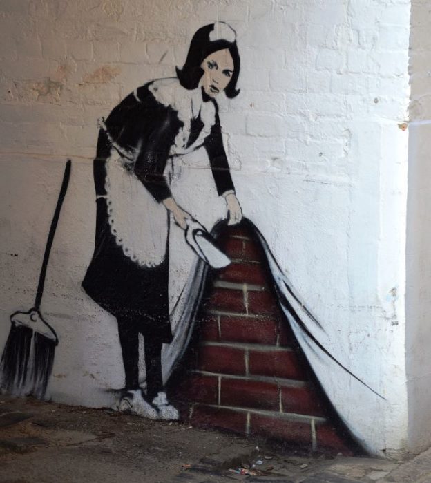 a faux banksy in banbury